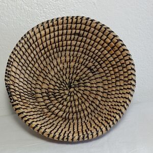Handwoven Black and Tan Basket